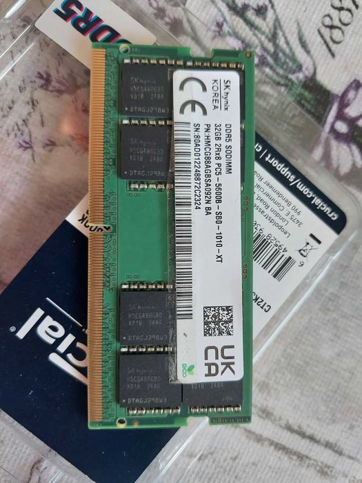1x32GB, 5600MT/s, CL46 - SK Hynix (SO-DIMM - за лаптоп)