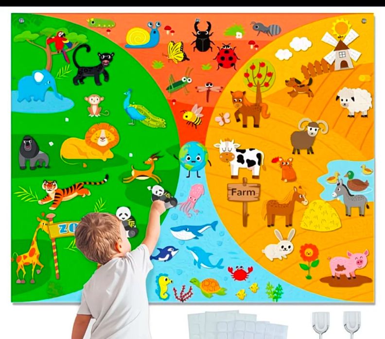 Развивающий фетровый коврик