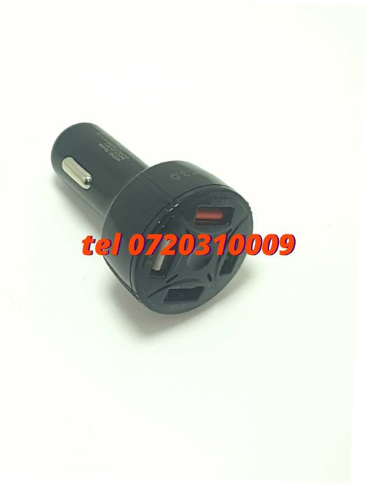 Incarcator Universal Masina Auto 4 Porturi Bricheta Usb Qc Fastcharge