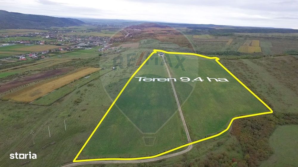 Teren 9.4 ha extravilan + casa 230 mp, COMISION 0%