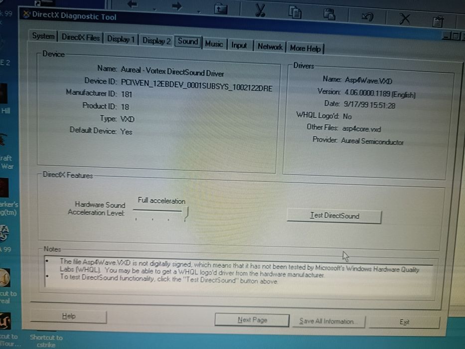 PC Retro Pentium II MMX / Voodoo 2 / Aureal Vortex / Quantum Fireball