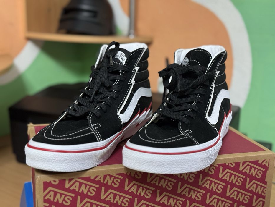 Оригинальные кроссовки Vans Sk8-Hi 'Bolt - Black Racing Red' (10.5 US)