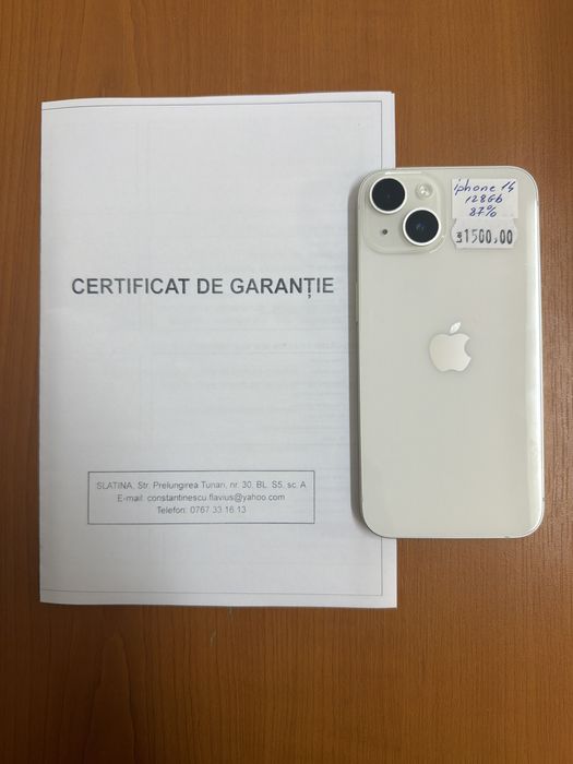 Iphone 14 alb, impecabil, garantie