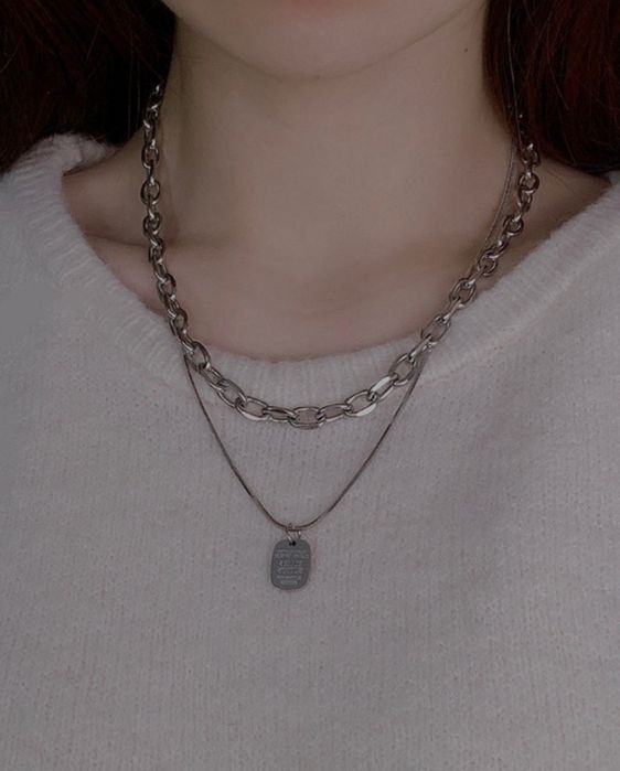 Цепочка двойная в стиле унисекс. НовогодняяСКИДКА!!!