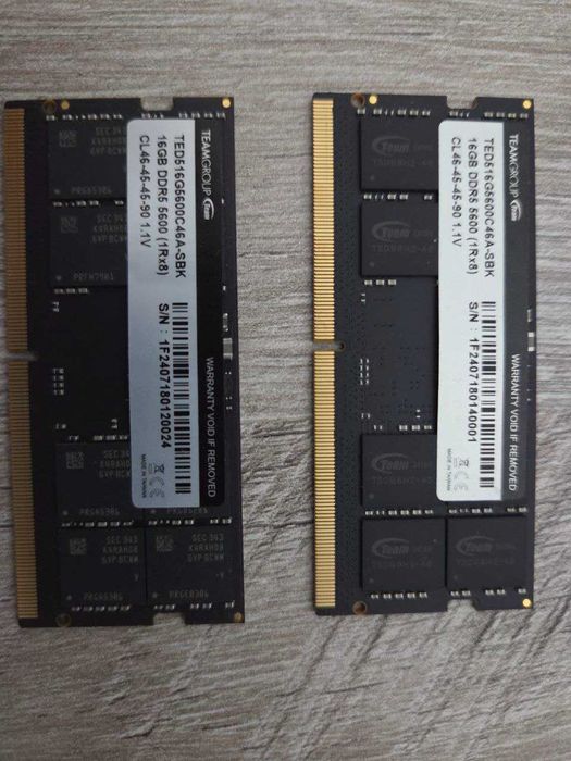 Продаётся SODIMM DDR5 5600 2 x 16 = 32 Gb (Noutbook)