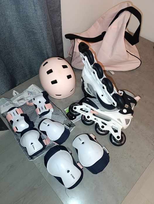 Role copii 32-35+casca+set protectie+geantă transport