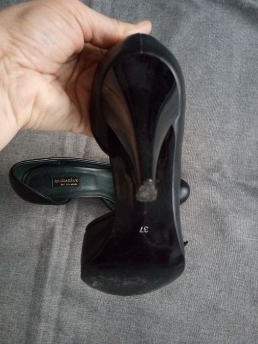 Pantofi din piele, negri, marimea 37