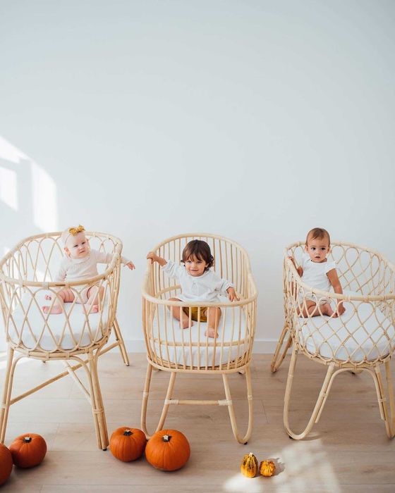 Patut de bebe ratan MA Kids Furniture + saltea Zara Home