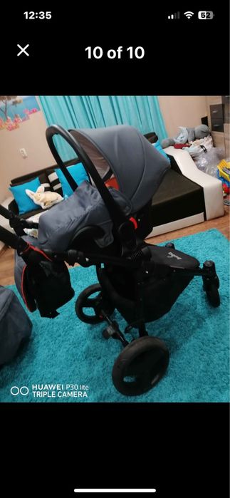 Детска количка Буба Бела 3 в 1