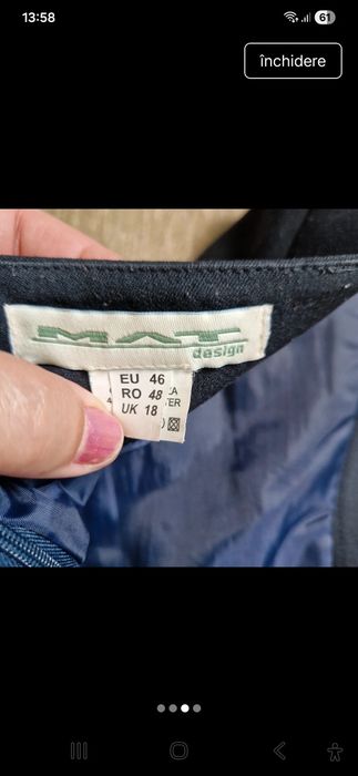 Fusta office, mas. XL,