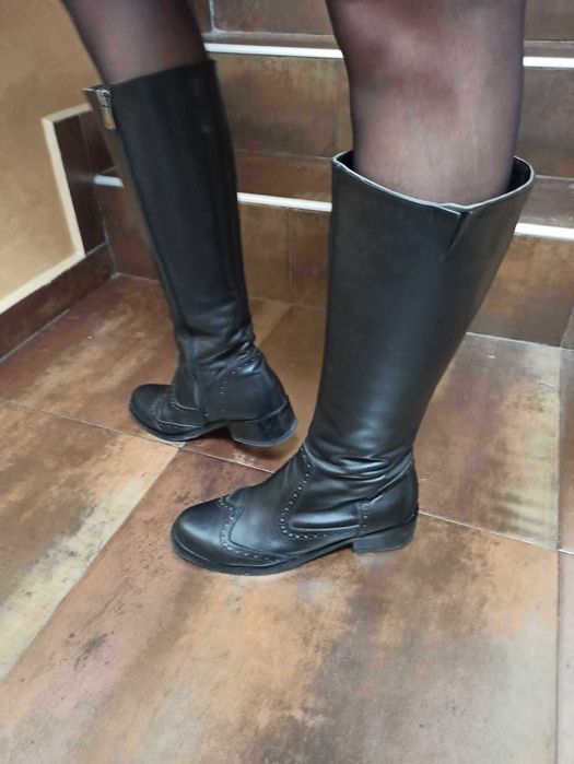 Дамски ботуши от естествена кожа