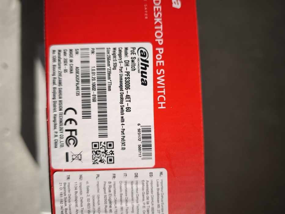 Dahua poe 2.0 switch 4 porturi