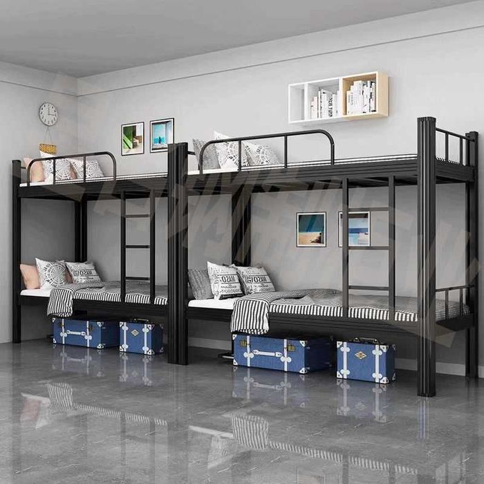 Temirdan yasalgan ikki qavatli krovat mustahkam dizayn