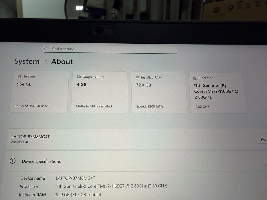 Lenovo ThinkPad P14S Gen 2 - i7, 32GB ram, ecran 4K