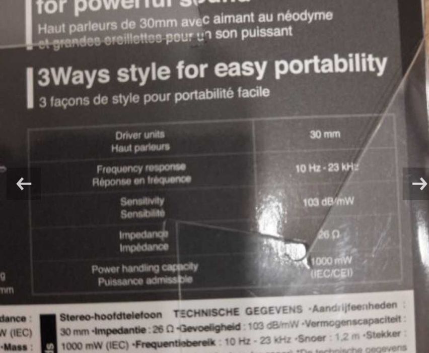 Слушалки Panasonic RP-HF100/бели