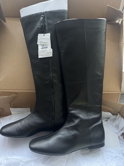 Ботуши Zara естествена кожа 37