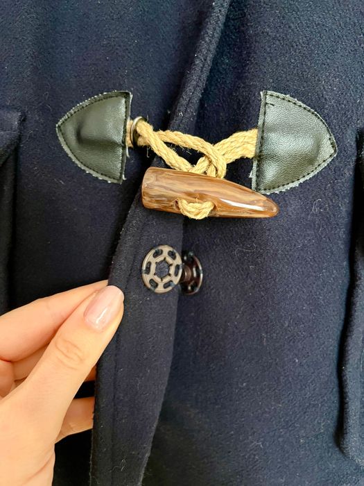 Преходно късо палто в син цвят