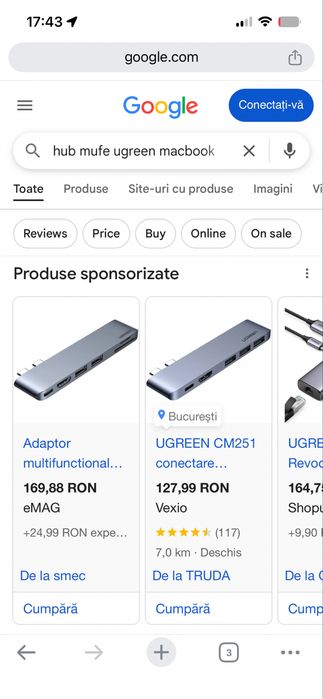 HUB încărcare UGreen Macbook