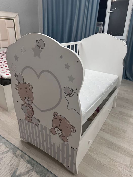 Детская манежница с матрасом