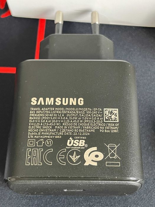 Incarcator Samsung 45W + cablu 5A, Ultra Fast Charging, nou, sigilat