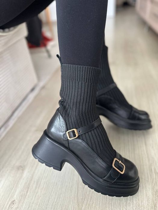 Боти за зима кожени