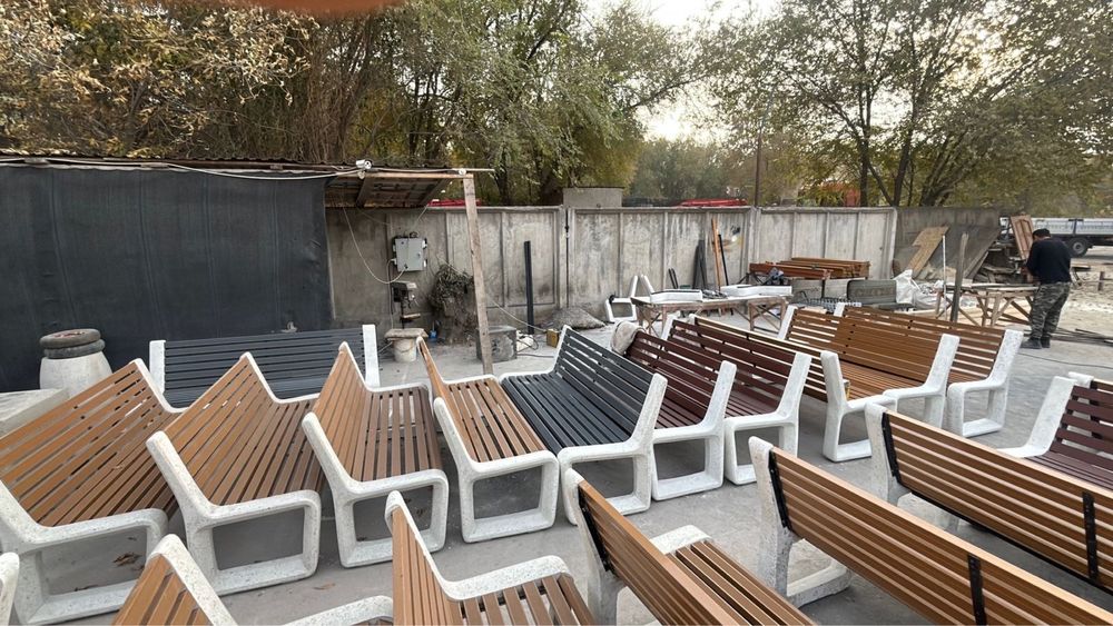 Скамейки урны мрамор