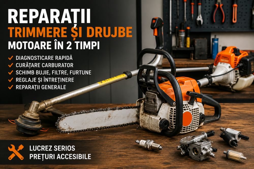 Reparatii motocoase/trimmer/drujbe