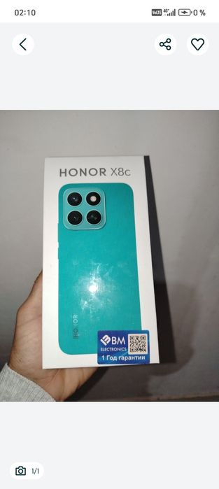 Honor sotiladi 8/256 talik xolati tiniq bir qol telefon karopkasni bor