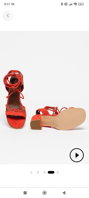 Alohas- велурени сандали Sophie с каишки