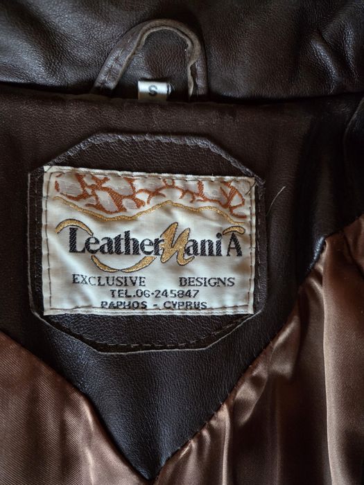 Haina de dama din piele naturala  maro