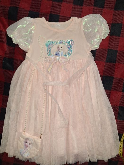 Rochie Ana&Elsa,5-6 ani+gentuta