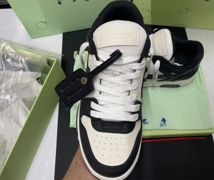 OFF WHITE Out Of Office Low Tops White Black White