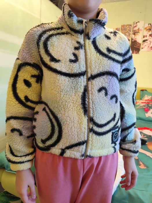 Jacheta pufoasa cu imprimeu