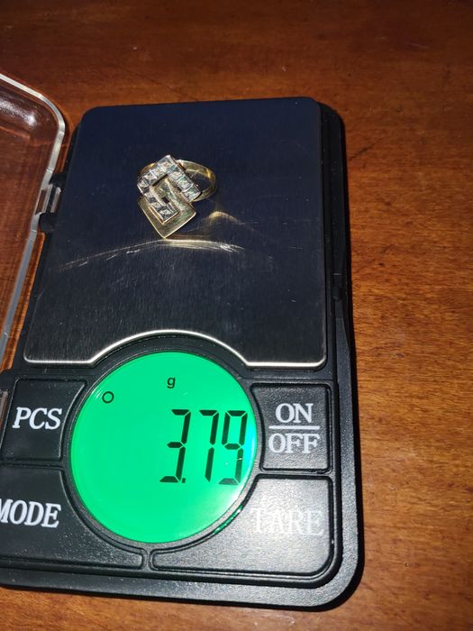 Комплект. Серьги золотые с кольцом 585 проба