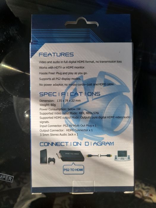 PS2 HDMI адаптер коннектор для современных телевизоров