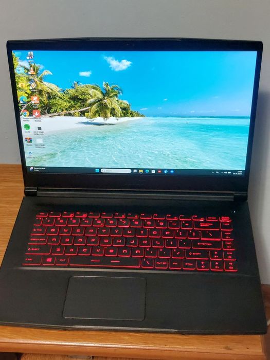 Laptop Gaming MSI GF63 i7 9750H 2,6Ghz/4,5Ghz, 16GB 1TB SSD Nvme, GTX 1650 4GB, Win11 Office 2024