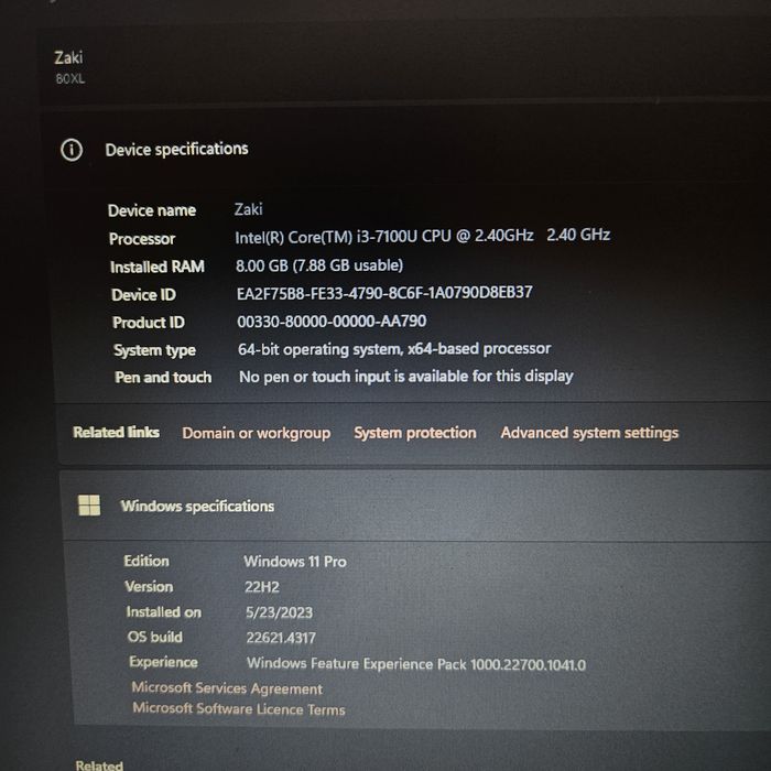 Lenovo IdeaPad 320 | i3-7100U | 8GB RAM | 240GB SSD + 1TB HDD | Full HD | Windows 11 Pro