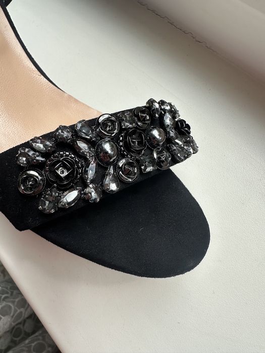 Босоножки черные женский туфли