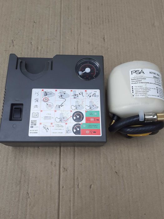 Compresor auto umflat roti + spuma,kit pana pt. gama PEUGEOT, CITROEN, OPEL    180 W
