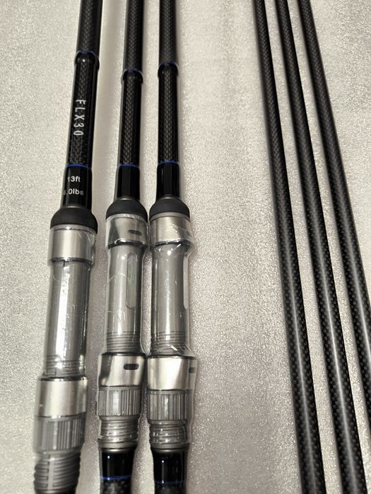SET 3 Lansete FL FLX30 3.96M 4.0Lbs 2Seg + 3 Mulinete Pro FL FLX 14000