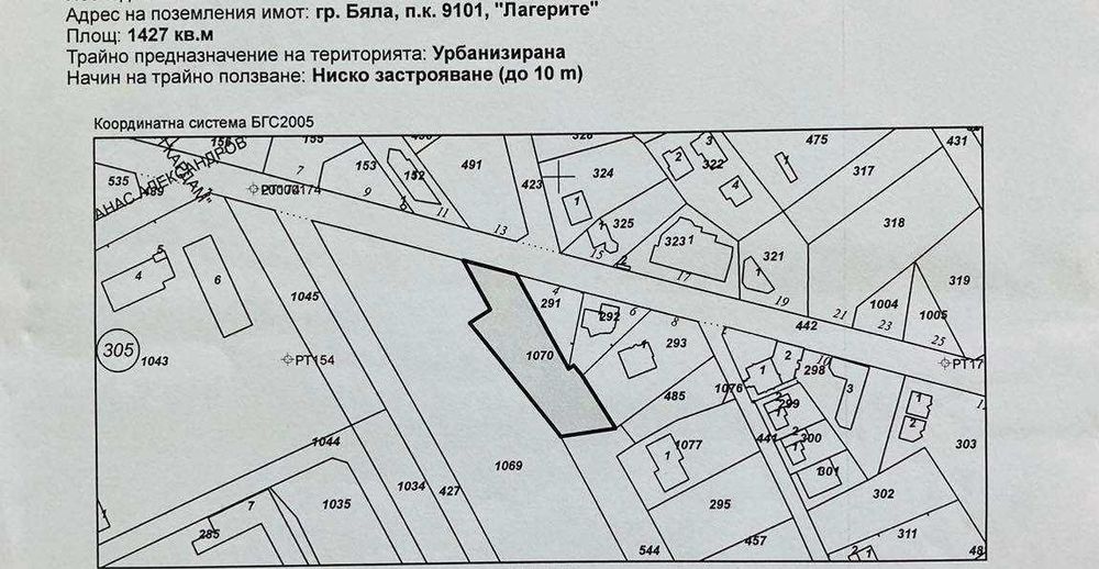 Продава се Парцел в Бяла - 1427 кв.м за 56 €/кв.м - Снимка #3