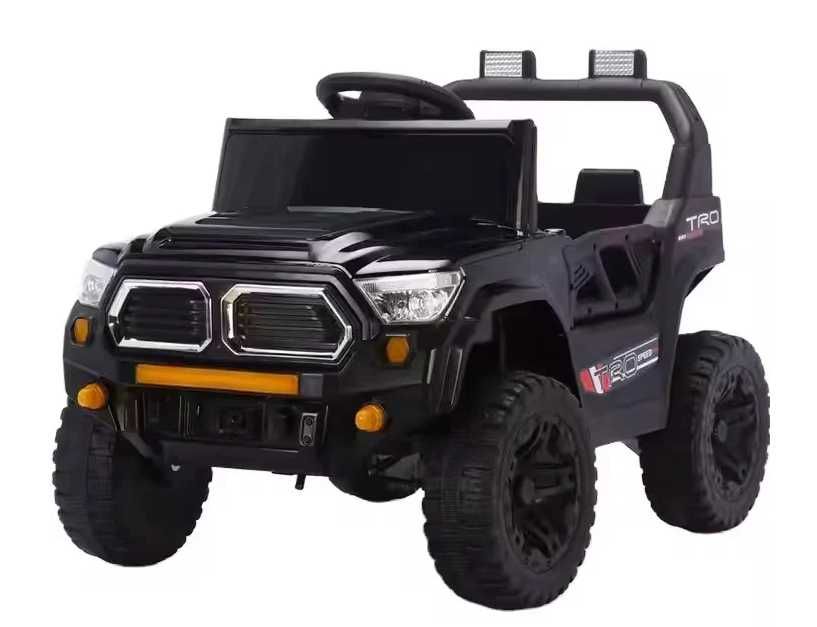 Masina electrica copii Jeep 4x4, cu telecomanda, Bluetooth si muzica, lumina, dimensiuni 85×61×54 cm, Negru