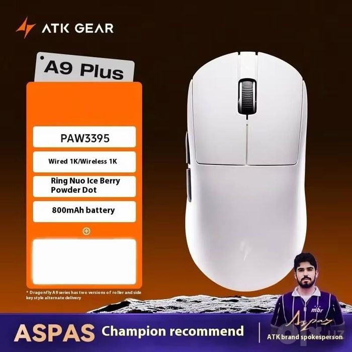 New Mouse ATK A9 Plus White/Black/Pink
