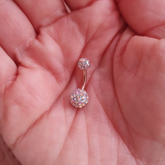 Обеца за пъп,медицинска стомана