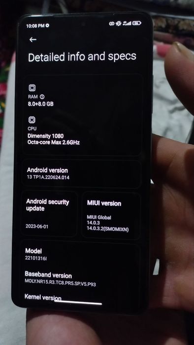 Redmi note 12 pro 5 G bor
Xotira 8+8/256 gb
Xolat ideal
2 sim 1 sim im