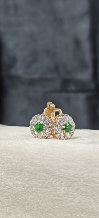 Серьги золотые ЖанТаС ломбард Астана