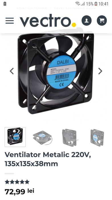 Vand ventilatoare mici sunt 10 cm si 15 cm  conectate cate 5