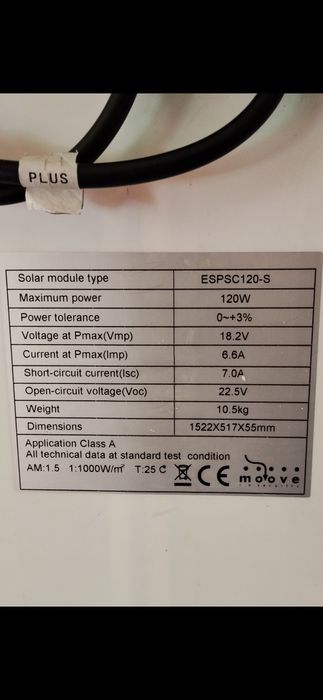 Соларен панел 120 W. 30 ЕВРО