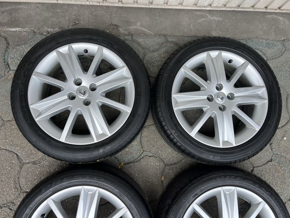 Jante aliaj 4x100mm, anvelope vara 205/50 R17, Renault Megane 2, Scenic, Dacia Logan, Sandero, Opel
