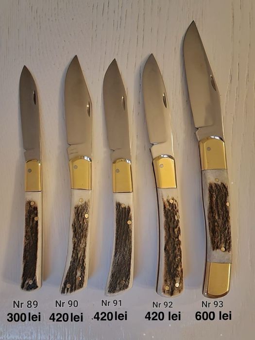 Briceag gravat tradițional, cutite, corn de cerb, vanatoresc, bricegi